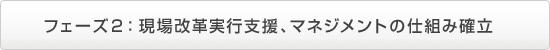 フェーズ２：現場改革実行支援・マネジメントの仕組み確立